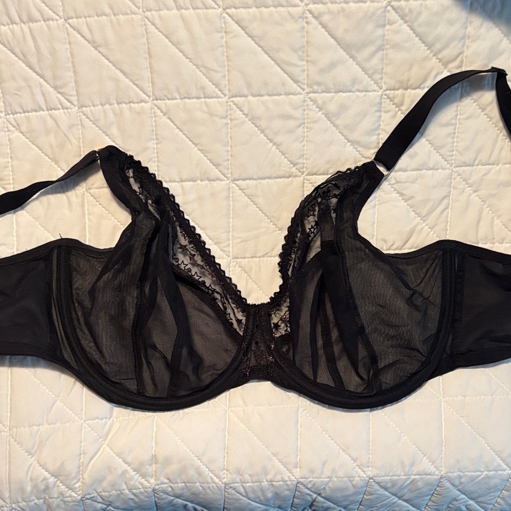 Elomi Sheer Black Lace Bra